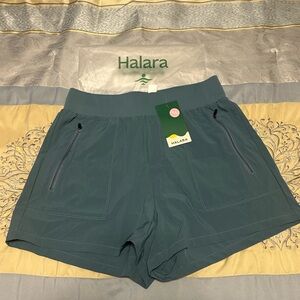 HALARA Stone Blue Athletic Shorts Elastic Waistband